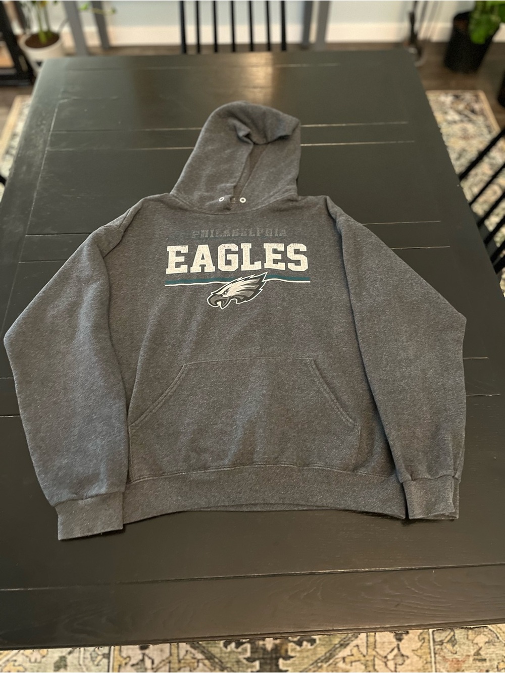 NFL Philadelphia Eagles Charcoal Gray Pullover Hoodie